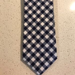 JCREW Navy checkered tie